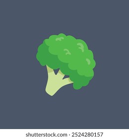 Planta de brócoli en diseño de Vector plano.