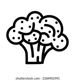 broccoli plant line icon vector. broccoli plant sign. isolated contour symbol black illustration