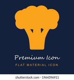 Broccoli Premium-Material ui ux einzelne Vektorsymbol in navblau und orange Farben