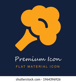 Broccoli premium material ui ux isolated vector icon in navy blue and orange colors