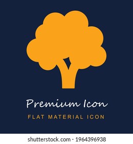 Gran material de brócoli ui ux icono vector aislado en colores azul marino y naranja