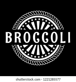 Broccoli premium quality emblem, label, badge. premium quality package label. vintage stamp. designed for Broccoli  products