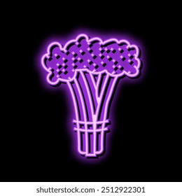 broccoli rabe neon light sign vector. broccoli rabe sign. isolated symbol illustration