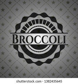 Broccoli retro style black emblem. Vector Illustration. Detailed.