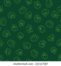 broccoli seamless pattern