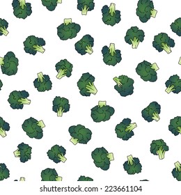 broccoli seamless pattern