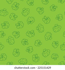 broccoli seamless pattern