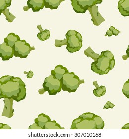 Broccoli seamless texture vector illustration