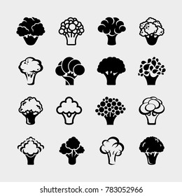 Broccoli Set. Vector