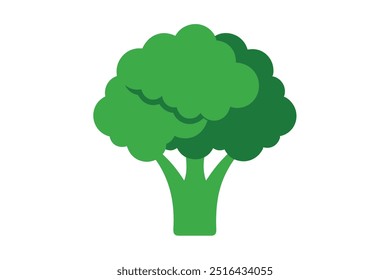 silhueta de brócolis ilustração de vetor de cor 