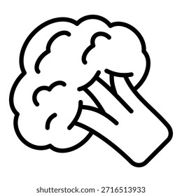 Colección de icono de Vector simple de brócoli