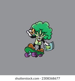 broccoli smoking blunt and high face stoned from weed cannabis hold bud nug