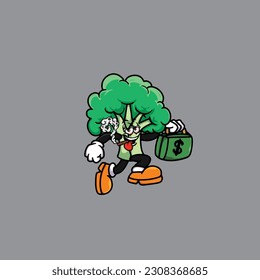 broccoli smoking blunt and high face stoned from weed cannabis hold bud nug