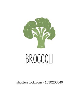 Broccoli symbol isolated on transparent background. Filled icon. Colorful pictogram original design. Can be used for infographics, identity or decoration. Vector illustration