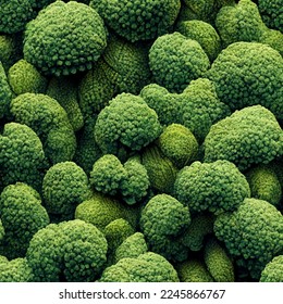 Broccoli texture vector macro close up. Green healthy background with fresh vegetable broccoli cabbage