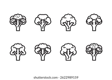 The Broccoli ultra-simple line illustration