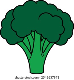 Ilustración de Arte vectorial de brócoli Diseños frescos y saludables para proyectos creativos