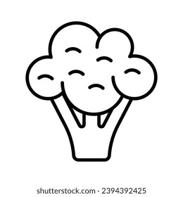 Broccoli vector design, isolated on white background, iron rich vegetable