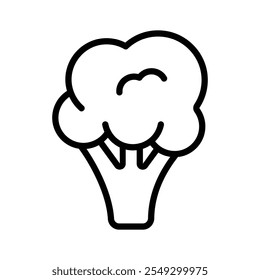 Vetor de brócolis design, isolado no fundo branco, vegetal rico em ferro