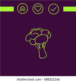 broccoli vector flat icon. design logo