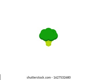 Broccoli vector flat icon. Isolated broccoli emoji illustration 