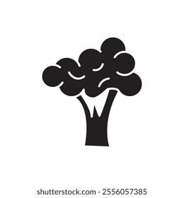 Broccoli vector icon, vector flat black simple trendy style illustration for web and app..eps