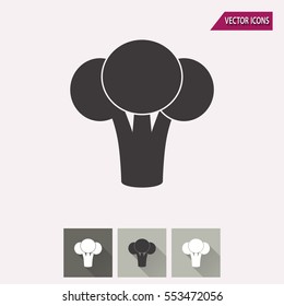 Broccoli vector icon. Illustration isolated for graphic and web design.