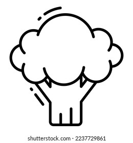 Icono de vector de brócoli en estilo moderno, listo para usar
