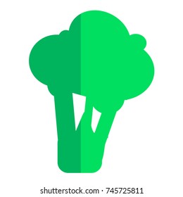 Broccoli vector illustration. Doodle style. Design, print, logo, decor, textile, paper.