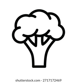 La Ilustración vectorial de brócoli tiene verduras verdes para la nutrición. Brassica oleracea es un plan de dieta saludable e ingrediente para muchas recetas y platos. Icono o impresión de comida de Vector.