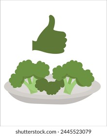 Broccoli vector illustration, healthy food vector