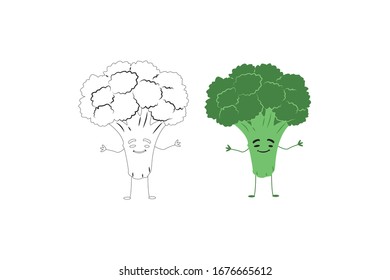 Broccoli Vector Illustration Of Vegetable Bundle