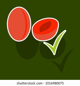 Broccoli. Vector illustration.Sticker isolated on background. Fresh Vegetable. Vegetarian food