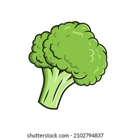 broccoli vector isolated on white background