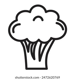 Diseño de iconos de línea de Vector de brócoli