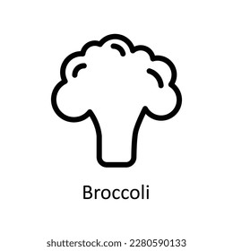 Vector de brócoli   iconos de esquema. Material gráfico simple