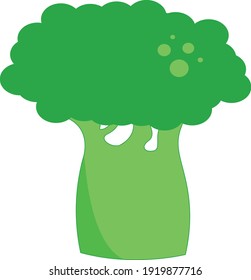 Broccoli vector set vegetables seed market icon isolated cartoon healthy food vitamin salad