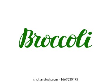Broccoli vector text, hand drawn lettering