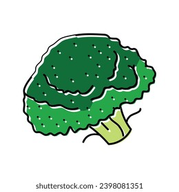 broccoli vegan color icon vector. broccoli vegan sign. isolated symbol illustration