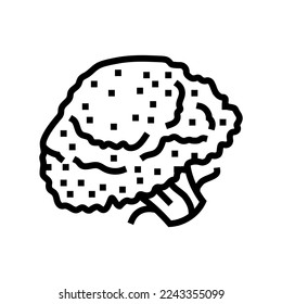 broccoli vegan line icon vector. broccoli vegan sign. isolated contour symbol black illustration