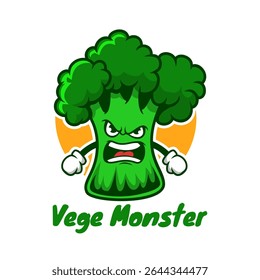 Personaje de mascota de dibujos animados de vegetales de brócoli