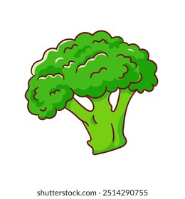 Broccoli Vegetable Cartoon Vector. Food Nature Concept Design. Isolated Premium Vector
