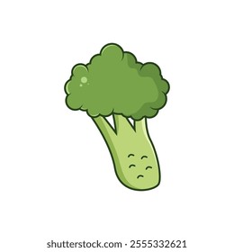 Broccoli Vegetable Flat Illustration. Vector Broccoli Vegetable Icon.