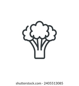 Broccoli vegetable food icon, vector illustration