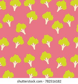 broccoli vegetable food seamless pattern