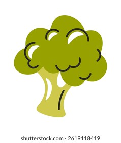 Producto dibujado a mano de brócoli vegetal