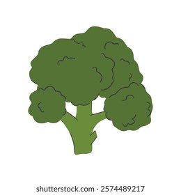 Broccoli vegetable icon. Vegetable healthy and organic food theme. Isolated design. Vector illustration