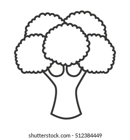 broccoli vegetable isolated icon vector illustration design