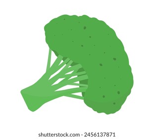 Broccoli vegetable, isolated on transparent background, flat design vector illustration, for graphic and web design