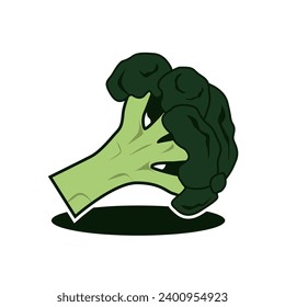 Gráfica vectorial simple vegetal de brócoli